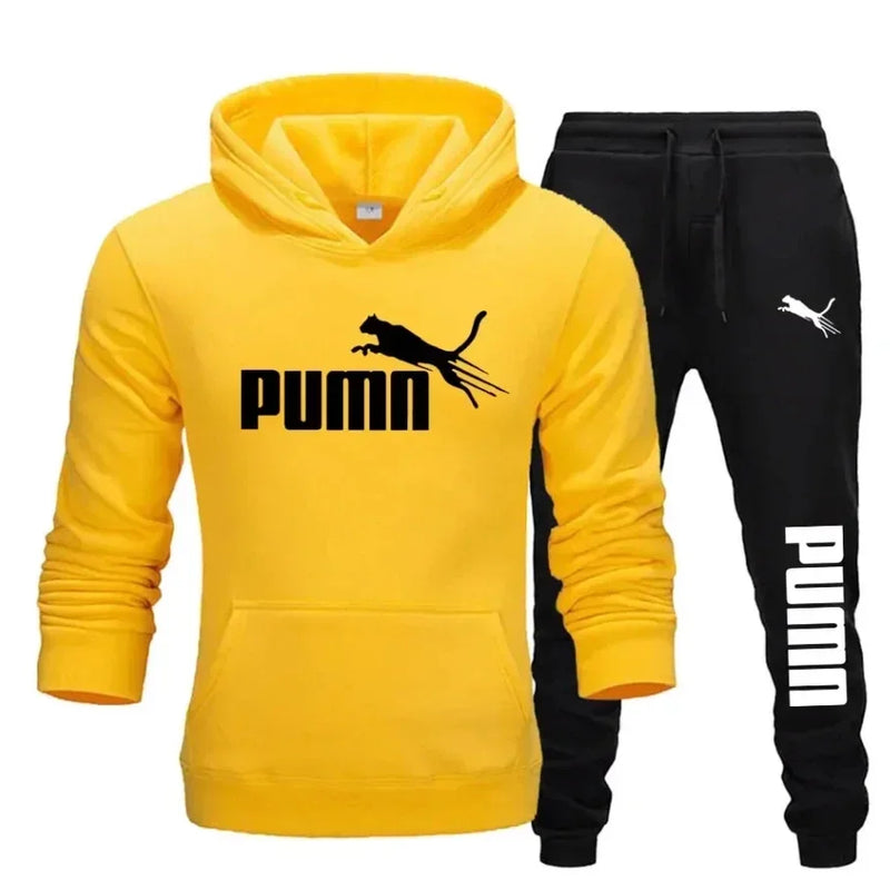 Letter printed sportswear set men's hooded sweatshirt | SAMAG