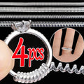 1/4pcs Ring Size Reducer Tools Spiral Spring Based Rings Adjust Invisible Transparent Tightener Resizing Tool Jewelry Guard