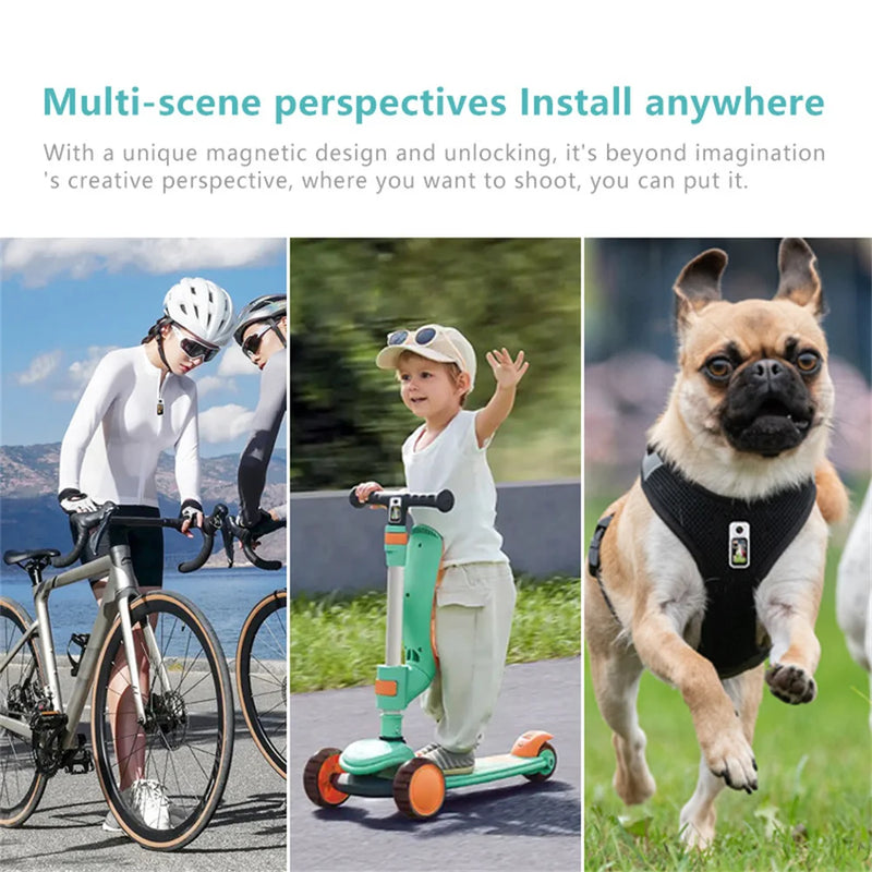 Mini 2.7K Thumb Action Camera 1080P Pocket Sport Cam 1.47 Inch 180 Angle WIFI Recorder Magnetic Attraction Bracket Camera