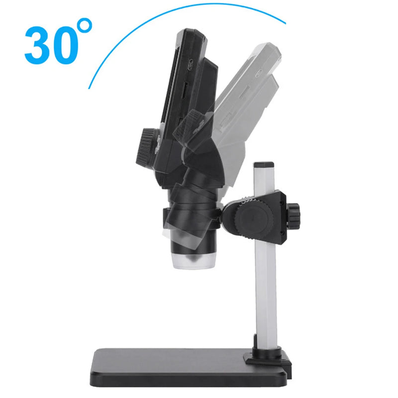 Digital Microscope 4.3'' LCD 1000X 1080P Camera with Adjustable Stand and LED Light For PCB Repair & Electronics