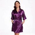 Women's Pure Short Silky Robes Bridesmaid Bride Party | SAMAG
