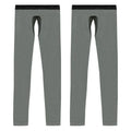 2 Open crotch thermal pants men's thin leggings middle-aged elderly long johns autumn and winter tight inner threads