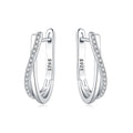 925 Sterling Silver Simple Gold U - shaped Earrings Jewelry Versatile Hoop For Women Fine Birthday Party - Visuel 22 | SAMAG