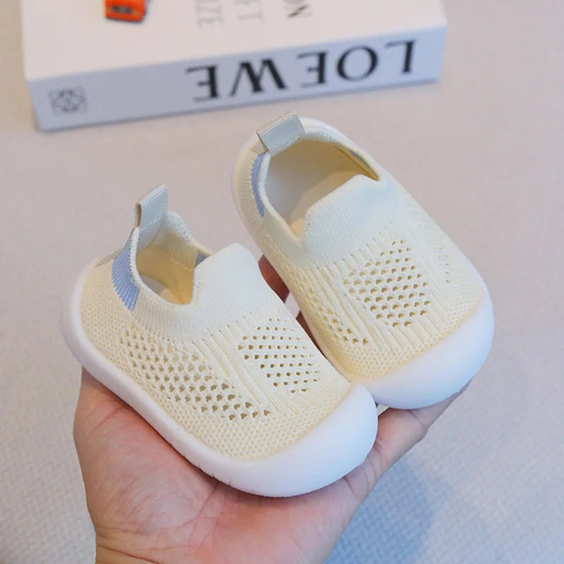 Spring Summer Breathable Knitted Non-slip Soft Sole Kids Sneakers for Boys Girls Tennis Casual Shoes Toddler School Shoes