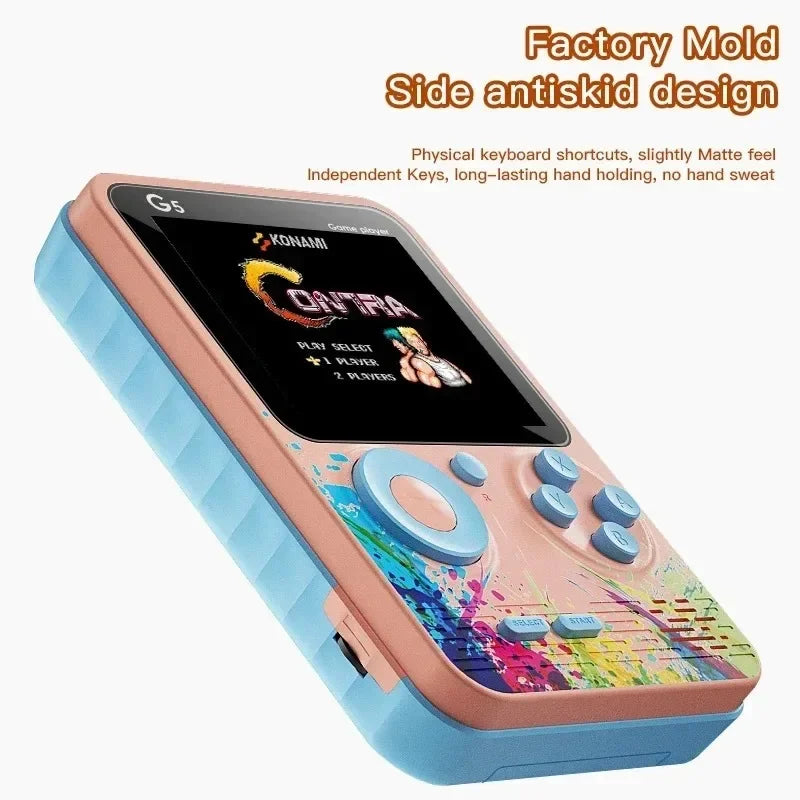 G5 Handheld Game Console With 500 Classic Retro Games 3.0Inch Screen Portable Gamepad 1020mAH Rechargeable Battery Festival Gift