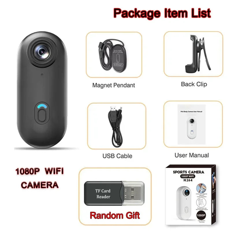 4K /1080P Motorcycle Mini Recorder Finger WIFI Action Camera Lightweight Motorcycle Road Sport Cam Bicycle Vlog Pet Body Camera