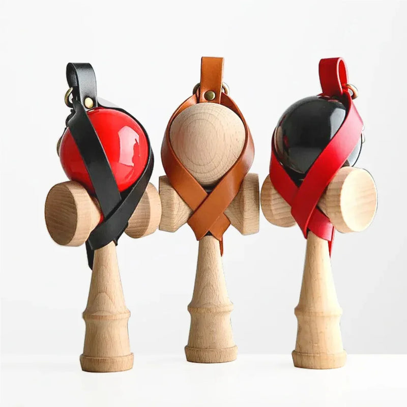 Crack Painted Kendama Toy Outdoor Fitness Balls Train Eye-hand Coordination for Children Adults Outdoor Fun Juggling Sports Ball