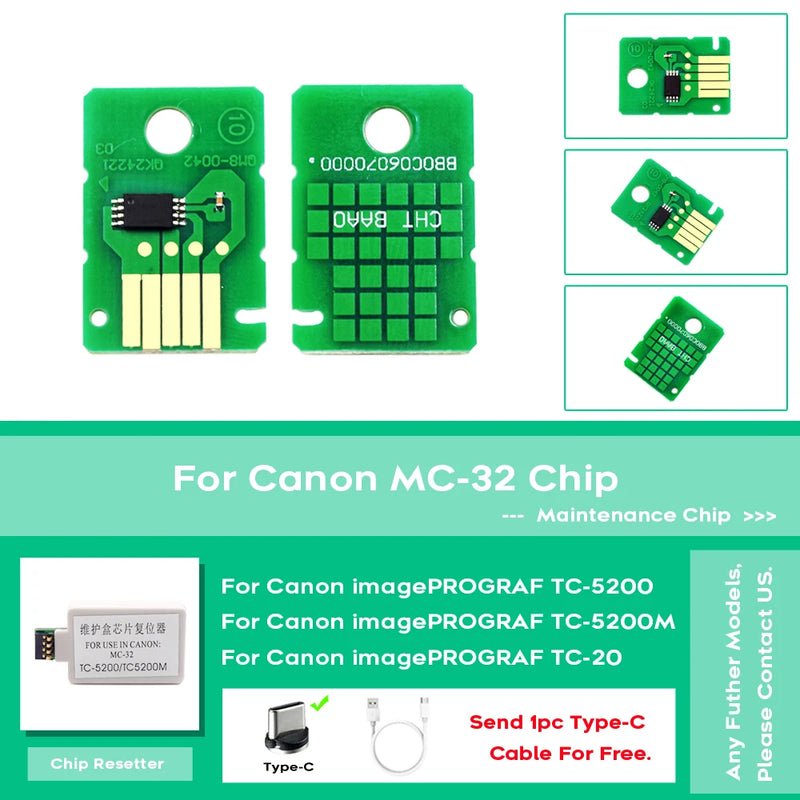 MC-32 Maintenance Tank Chip For Canon TC-5200 TC-5200M - Visuel 2 | SAMAG