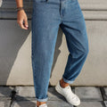 Men's Jeans Are Made of Classic Blue Denim Fabric | SAMAG