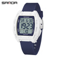 SANDA 6506 Men's Electronic Watches Stopwatch Alarm 5ATM Waterproof Sports Digital Watch for Men Luxury Shockproof Clock Reloj