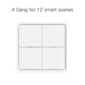 MOES 4 Gang Tuya ZigBee Wireless 12 Scene Switch Push Button Controller Battery Powered Automation Scenario for Tuya Devices