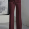 New Women's High - Waisted Draped Straight - Cut Suit Pants - View 13 | SAMAG