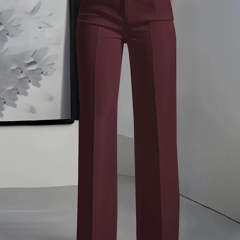 New Women's High - Waisted Draped Straight - Cut Suit Pants - View 13 | SAMAG