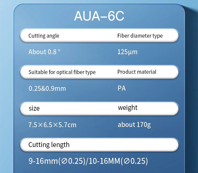 Fiber cleaver AUA-6C Cable Cutting Knife FTTT Fiber Optic Knife Tools cutter High Precision Cleaver 16 point blade