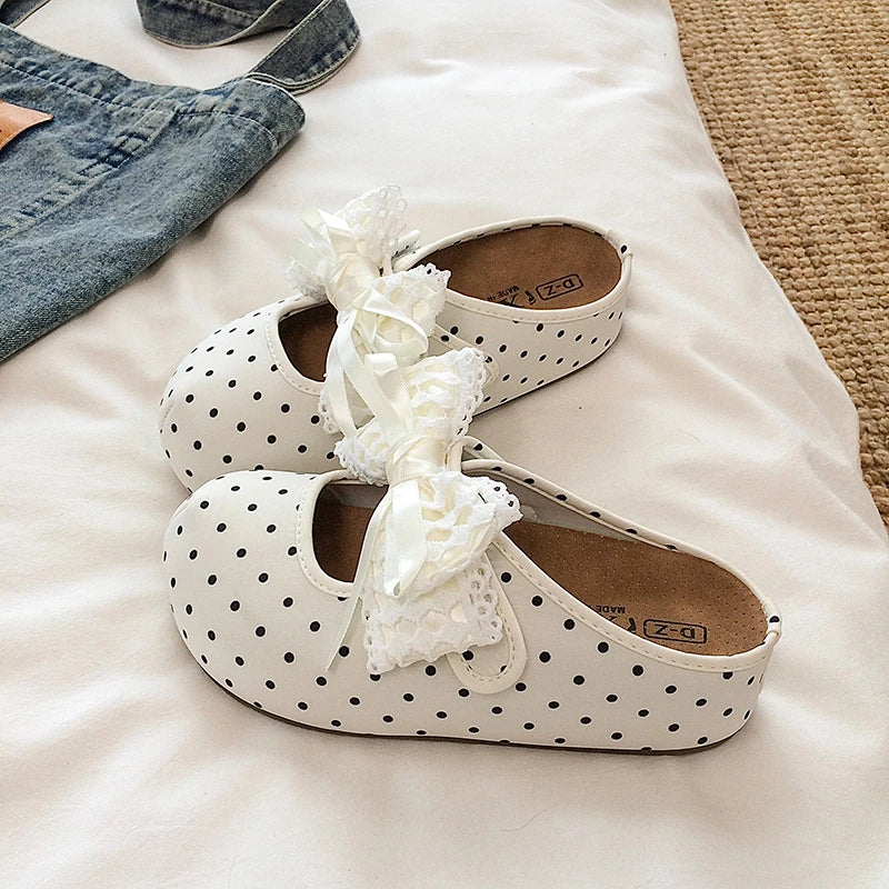 Niche Women's Half-heel Slippers for Summer 2026, New Thick-soled, Height-increasing, Backless Slip-on Shoes