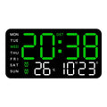 Large Digital Wall Clock Temp Date Week Display Remote Control USB Powered Table Clock Wall-mounted Dual Alarms LED Clocks