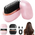 Mini Rechargeable Hair Straightener Brush 3 Speed Temperature Control Anti Scald Portable Travel Hair Styling Tool