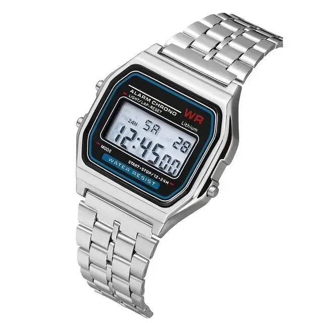 F91W Luxury Watch Waterproof Retro Digital Stainless Steel Sports Military Watches Men Women Electronic Wrist Watches Clock