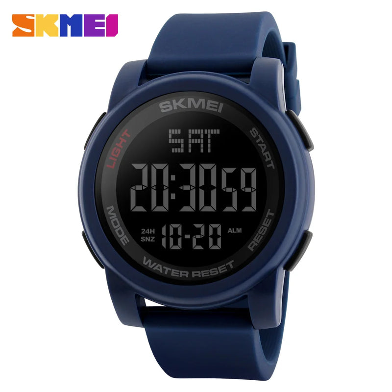 SKMEI Multifunction Back Light Display Countdown Sport Watches For Men Women Alarm 5Bar Waterproof Digital Electronic Wristwatch