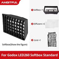 Godox LEDP260C LED Video Soft Light Diffuser Honeycomb Grid Softbox for Godox LED Video Light (Softbox Only)