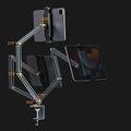 Desk Bed Tablet Stand Adjustable For 4-12.9 Inches Desktop Mobile Phones Tablets Aluminum Arm Mount For iPad Pro Mini Xiaomi Tab