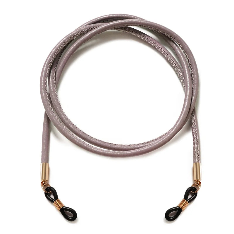 Sunglasses Lanyard Strap Necklace Braid Leather Eyeglass Glasses Chain Leather Cord Reading Glasses Eyewear Accessories