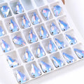 8x13mm Teardrop Crystal Sew On Rhinestone With Silver - View 16 | SAMAG