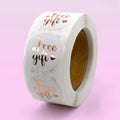50-500pcs Thank You Stickers Free gift Gold Craft Handmade Sticker Circle Thank You Stickers For Business Card Sealing Labels