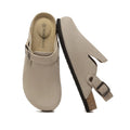 Evshine Women Genuine Clogs Slippers Slip On Unisex Potato Shoes with Adjustable Strap Men Mules Arch Support Cork Footbed Clogs