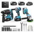 Seesii 3 - In - 1 Tool Combo Kit Rotary Hammer Drill Impact Wrench Angle Grinder Electric Brushless Cordless - View 9 | SAMAG