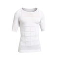 Men's Compression Short Sleeve Shirt Tummy Control Breathable Sweat Wicking Slim Top for Summer Sports Running Daily Casual Wear