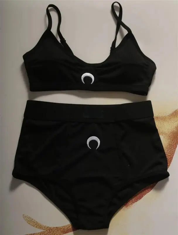Summer Set Women Sleeveless Lingerie Vest and Shorts Moon Print American Streetwear Sexy Sweet Casual Embroidered Two Piece