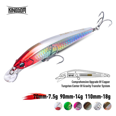 Kingdom Kingart - II Sinking Minnow Fishing Lure 7.5g 14g | SAMAG