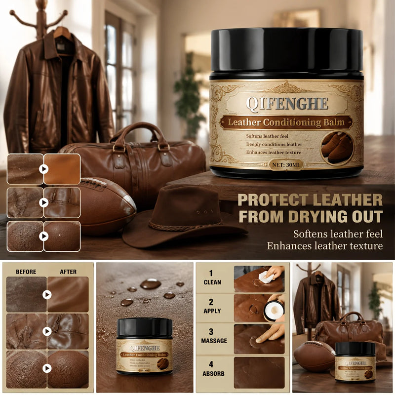 Leather Shoe Care Cream Polish Balm - Renovating Conditioner Protectant Soften - Shoe Cleaning Maintenance for Leather