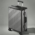 Large Capacity Aluminum Frame Luggage, 20/24 Inch Spinner Wheels Travel Suitcase, Sturdy & Durable for Men & Women