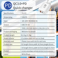 65W GaN Charger USB Type C Charger Quick Charger 3.0 Phone Adapter Fast Wall Charger For iPhone Xiaomi Samsung Huawei EU/US Plug