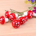 50 Pc Mini Red Mushroom Garden Dotted Small Potted DIY Toy House Landscape Bonsai Plant Garden Decoration Wholesale Ornament