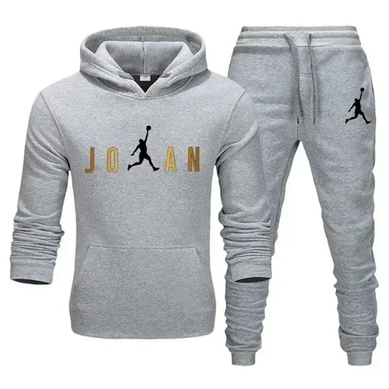 Men's Fashionable Casual Sportswear Outdoor Fitness Jogging Set Autumn and Winter Pullover Hoodie + - View 7 | SAMAG