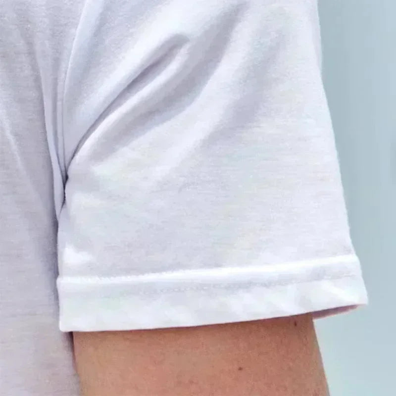 Summer Men's Letter Eclipse Landscape Printed Round Neck T-shirt High End Luxury Neutral 100% Cotton Soft Short Sleeve