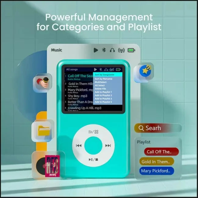New 64GB Lecteur Ipod Classic MP3 Player Bluetooth, HiFi Dap Music Player With Radio, Video, INNIOASIS Y1 Electronics Walkman