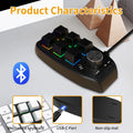 6 Key 1 Knob Bluetooth Keyboard USB Macro Custom Mini Keypad Copy Paste DIY Mechanical Keyboard Gaming Drawing Portable Hot-swap