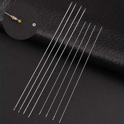 30pcs Metal Beading Needles For Beads Necklace Bracelet Tools Stainless Steel Self Threading Pins For Jewelry | SAMAG