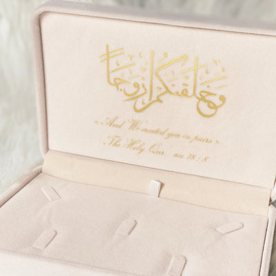 Custom Flannel Jewelry Box Necklace Ring Earring Nail Bracelet Gift For Bride Bridesmaid Wedding | SAMAG