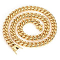 Luxury 24K 9999 Pure Gold real Men's Cuban chain width 8mm 10mm 12mm length 50cm 60cm | SAMAG
