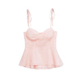 Asymmetric Bustier Tops for Women, Sweetheart Neck, Tied Thin Straps, Side Zipper, Female Camis, Sexy Fashion