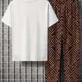 Summer new men's teddy bear print breathable and comfortable round neck T - shirt pants set outdoor casual - View 3 | SAMAG