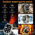 LIGE Militray 1400mAh Large Battery Smart Watch Men 2.01"HD Screen LED Flashlight & SOS Light BT Call Health Monitor Smartwatch