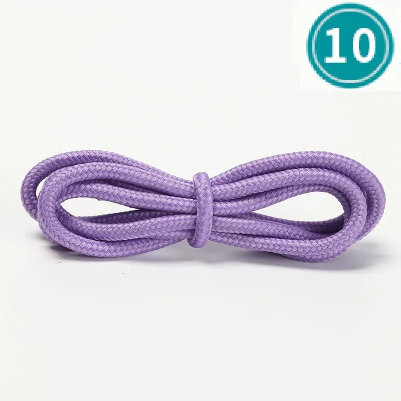 Unisex Round Shoelaces Colorful Hiking Sneakers Shoelace Black Shoe Laces Fits All Shoes Fashion Sport Boots Lacets Shoestrings