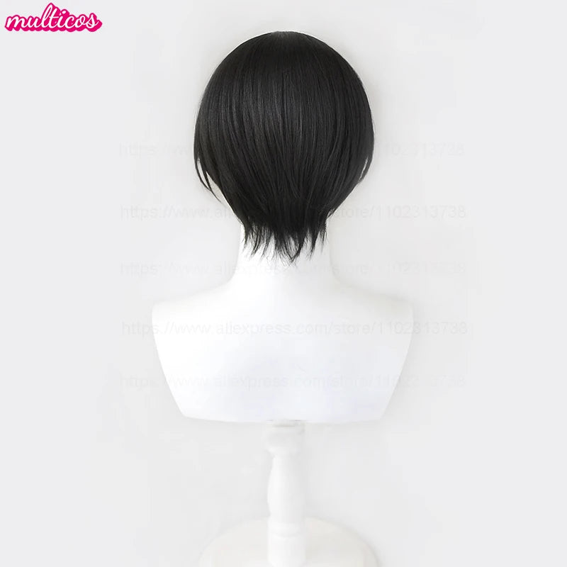 High Quality Oosaki Nana Cosplay Wig Nana Osaki Wig Short Black Scalp Heat Resistant Synthetic Hair Halloween Anime Wigs +WigCap