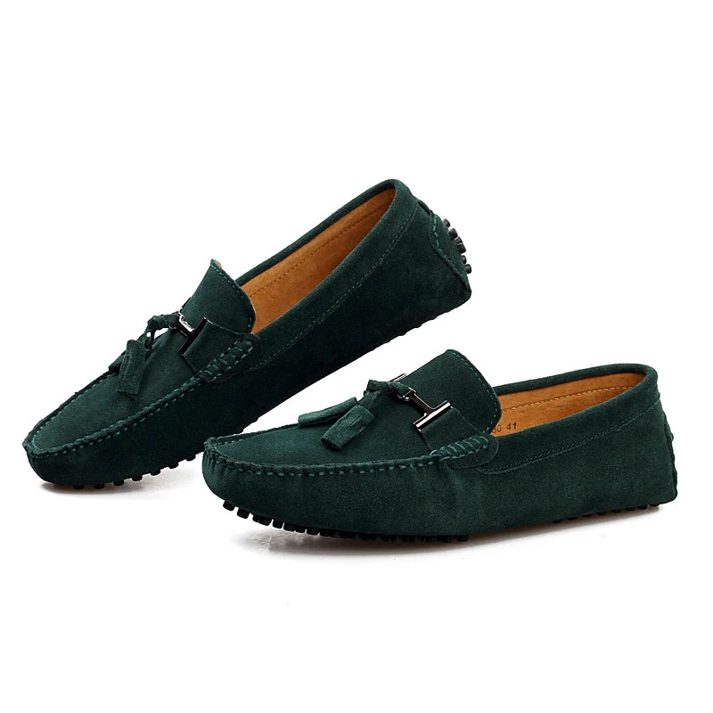 Men Loafers Spring Summer Suede Leather Casual Shoes Men's Slip-ons Luxury Brand Mocassin Man Plus Size 50 51 52 53 for Big Foot